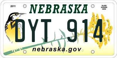 NE license plate DYT914