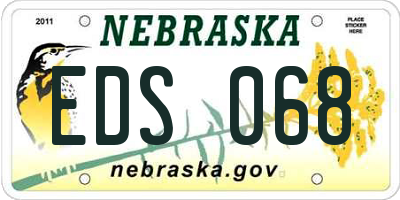 NE license plate EDS068