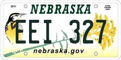 NE license plate EEI327