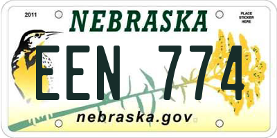 NE license plate EEN774