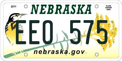 NE license plate EEO575