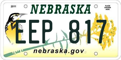 NE license plate EEP817
