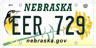 NE license plate EER729