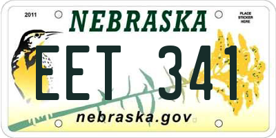 NE license plate EET341