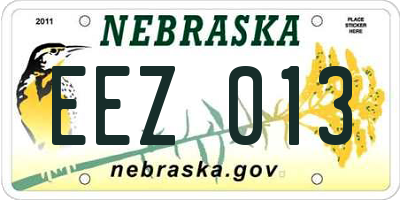 NE license plate EEZ013