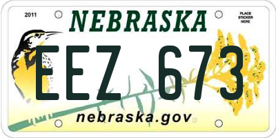 NE license plate EEZ673
