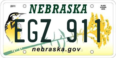 NE license plate EGZ911