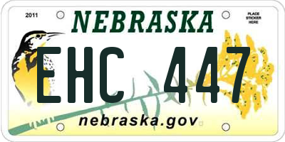 NE license plate EHC447