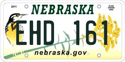 NE license plate EHD161
