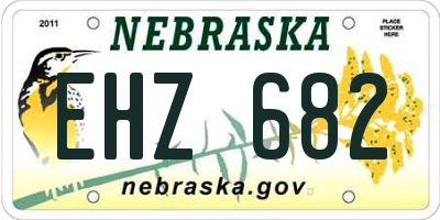 NE license plate EHZ682