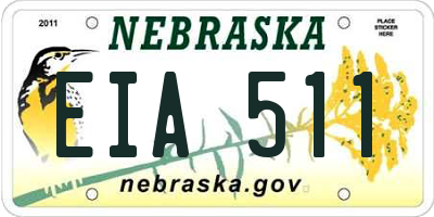 NE license plate EIA511