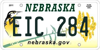 NE license plate EIC284