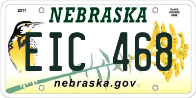 NE license plate EIC468