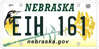 NE license plate EIH161