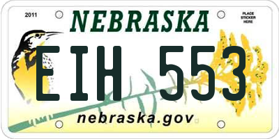 NE license plate EIH553