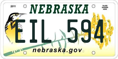 NE license plate EIL594