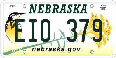 NE license plate EIO379