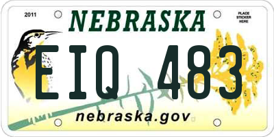 NE license plate EIQ483
