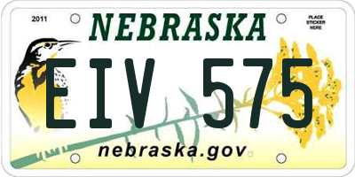 NE license plate EIV575