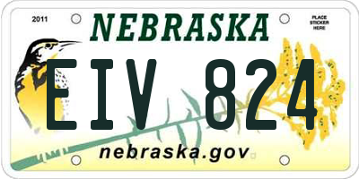 NE license plate EIV824