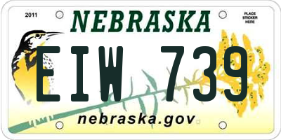 NE license plate EIW739