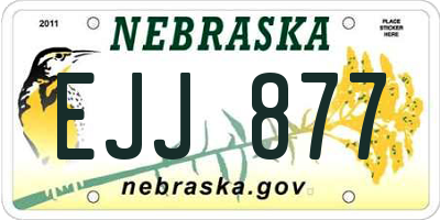 NE license plate EJJ877