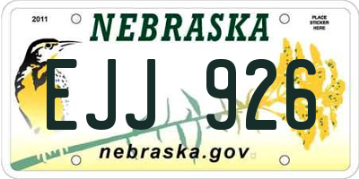NE license plate EJJ926