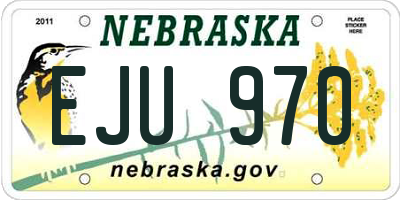 NE license plate EJU970