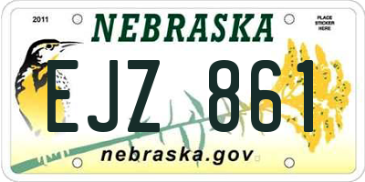 NE license plate EJZ861