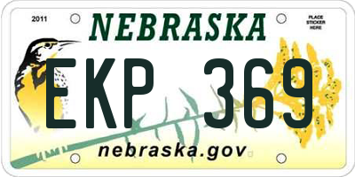 NE license plate EKP369