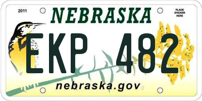 NE license plate EKP482