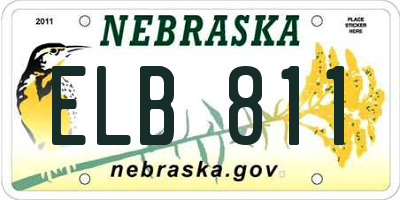 NE license plate ELB811