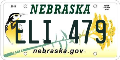 NE license plate ELI479