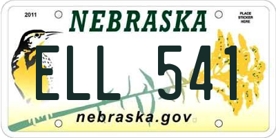 NE license plate ELL541