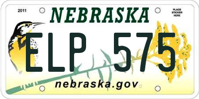 NE license plate ELP575
