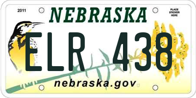 NE license plate ELR438