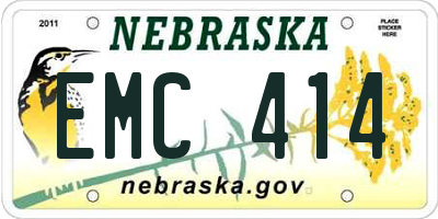 NE license plate EMC414
