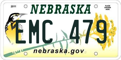 NE license plate EMC479