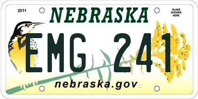 NE license plate EMG241