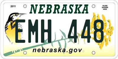 NE license plate EMH448