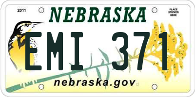 NE license plate EMI371