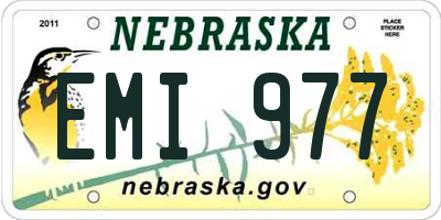 NE license plate EMI977