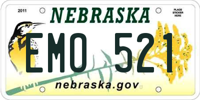 NE license plate EMO521