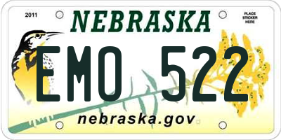 NE license plate EMO522