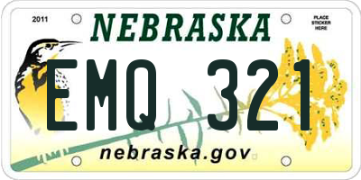 NE license plate EMQ321