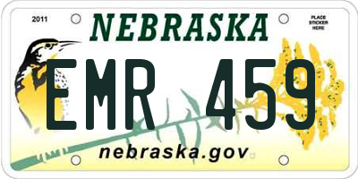 NE license plate EMR459