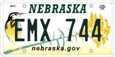 NE license plate EMX744