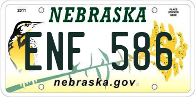 NE license plate ENF586