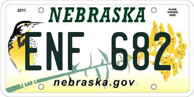 NE license plate ENF682