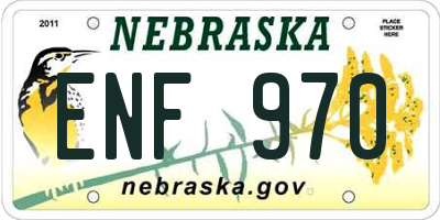 NE license plate ENF970